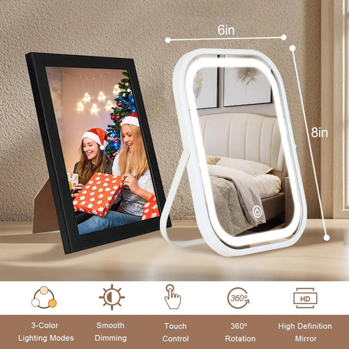 Portable LED Travel Vanity Mirror
